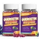 2 verpakkingen Quercetine Gummies, 1000 mg Quercetine met Bromelain Zink Vlierbes, Immune & Antioxidant Support, Vegan Gummies voor volwassenen en kinderen, 120 stuks