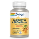 SOLARAY Quercetin met bromelaïne en vitamine C kauwtabletten - Immuun Ondersteuning Supplement - Immuun verdediging en hart gezondheid Complex met 1250mg Vit C, natuurlijke sinaasappel smaak, 60-dagen garantie, 30 Serv, 90ct
