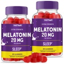 WellYeah Melatonin Gummies 20mg (2 Pack) | Sleep Support | Maximum Strength Melatonin 20mg Gummies for Adults | Fast Dissolved | Great Berry Flavor | 60 Count | Vegan, Non GMO