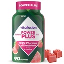 vitafusion Power Plus Women’s Multivitamin Gummies, 100% Daily Value or More of 10 Nutrients, Helps Support Nerve, Energy Metabolism, Bone & Immune Health, Strawberry & Watermelon Flavor, 90 Count