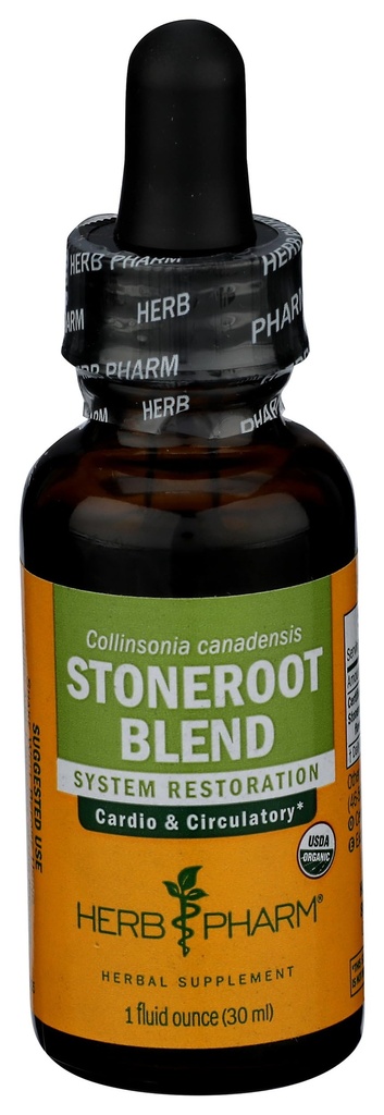Herb Pharm Certified Organic Stoneroot Blend Liquid Extract for Cardiovascular and Circulatory Support, 1 Oz