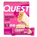 Quest Nutrition Crispy Birthday Cake Protein Bar, 17g Protein, 1g Sugar, 2g Net Carbs, Gluten Free Protein Snack, Keto Friendly, 4 Count