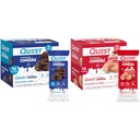 Quest Nutrition Frosted Cookies Twin Pack Bundle, Chocolate Cake 1g Sugar 11g Proteïne 2g Net Carbs en Aardbei Cake 1g Sugar 10g Proteïne 2g Net Carbs, Glutenvrij, 16 Cookies Elke
