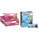 Quest Proteine Bars Bundel - White Chocolate Raspberry 12 Tellen & Cookies 'N Cream Mini 14 Tellen