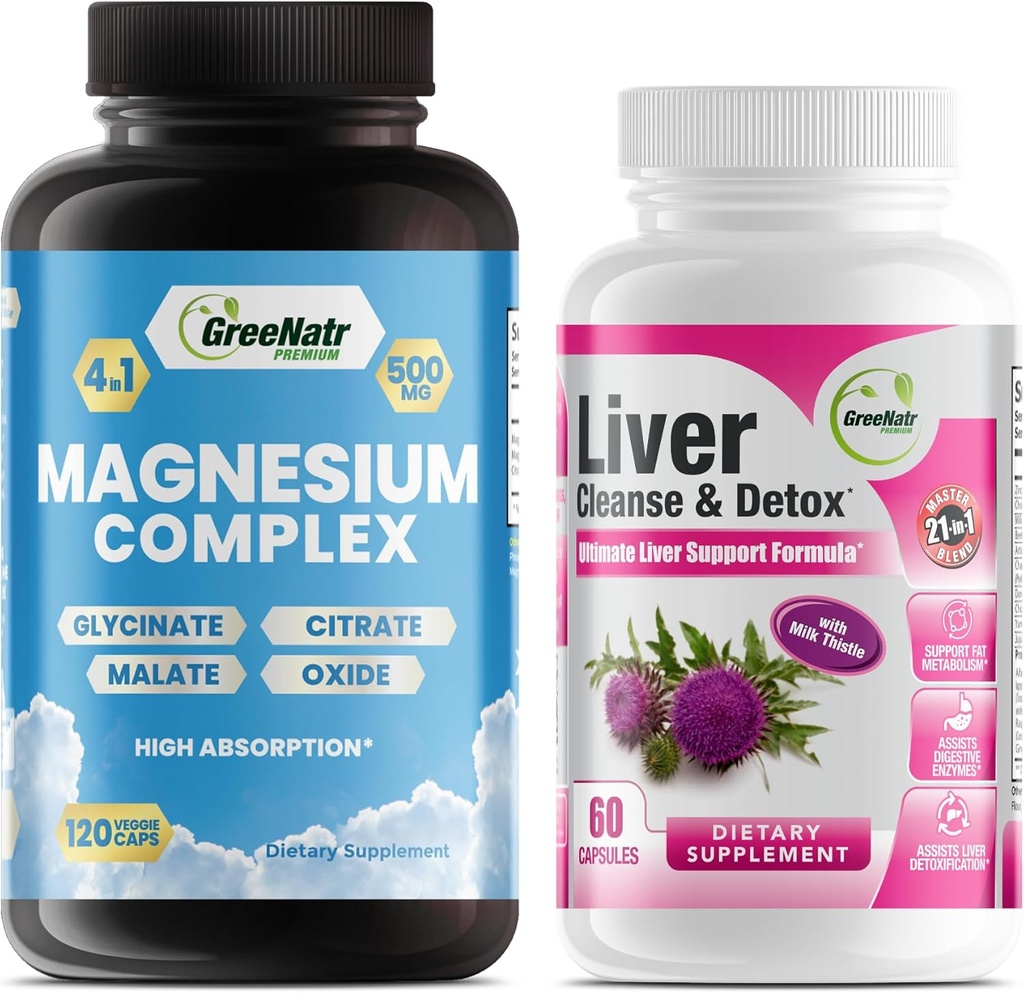 Leverreiniging Detox & Repair Formula - Melkdistel, Berberine, Ginger Plus Magnesium voor betere slaap en spierfunctie