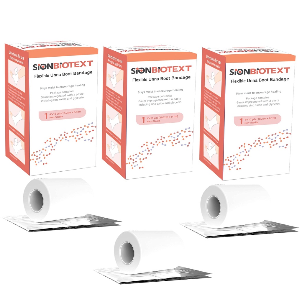 Unna Boot Zink Flexibele compressie Band behouden Moist Healing Omgeving Medical Dressing Wrap Gauze EMS eerste hulp leveringen 4 inch X 30 Voet Roll