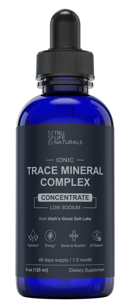 Trace Mineral Complex 4 oz (48Servings) Ionische mineralen Concentraat/Magnesium, Chloride, Boron, Kalium/Ondersteunt Hydratatie en Elektrolytbalans