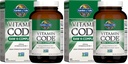 Tuin van het leven Vitamine K2 en K1, Vitamine Code Vegan K Complex voor bot sterkte en gezondheid van het hart, Omega Rijke Vlaszaadolie, sporenmineralen, Probiotica, 60 dagen levering, (pakket van 2)