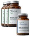 ALGAECAL Organic Red Algen Calcium Supplement for Bone Density & Strength, Vitamine K2 MK7, Vitamine D3, Magnesium & Trace Minerals, 120 Veggie Caps Magnesium RelaxTM (60 Caps)