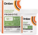 Ombre Endless Energy Probiotic Supplement, ondersteunt natuurlijke energieproductie, geheugen, focus & Gut Health, 12 miljard CFU, Houdbaarheid, 30 porties
