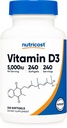 Nutricost Vitamine D3 5.000 IE (125 mcg), 240 Softgels - Non-GMO en Glutenvrij Vitamine D