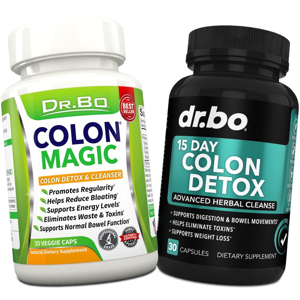 Colon Cleanser Detox for Weight Loss - 15 Day Intestinal Cleanse Pills & Probiotic - Fast Acting Natural Laxative for Constipation Relief - Bowel Movement Supplements for Stomach Bloating, Gut Support