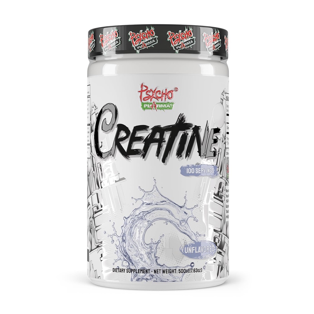 Psycho Pharma Creatine - 5g Premium Creatine Monohydraat per portie, 100 porties