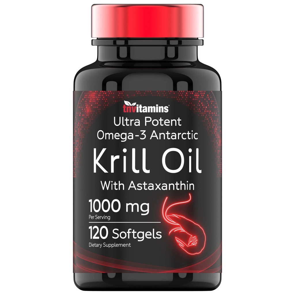 Antarctica Krill Oil 1000mg - 120 Softgels with Ast aquatics 