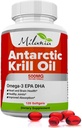 Antarctica Krill Oil - 120 Softgels - Omega-3 EPA, DHA, met Astaxanthine - Geborsteld uit Red Krill - Maximale sterkte - 500mg