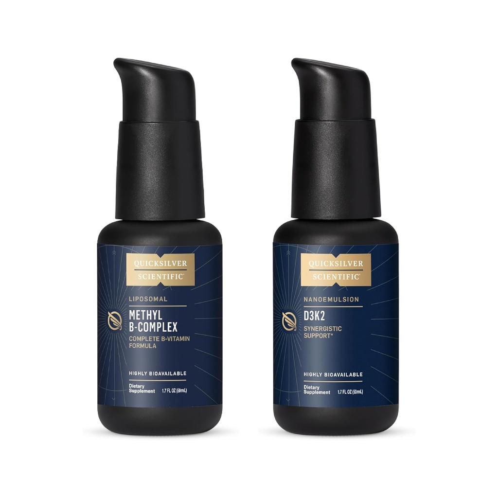 Quicksilver Scientific Methyl B Complex Nano geëmulgeerde D3K2 Bundel (50 ml Elk)