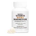Vitamine D3 K2 5000 IE Softgels met magnesiumsupplement - & 120mcg MK-7 K2 voor botgezondheids- en immuunondersteuning - non-GMO & Glutenvrije softgels met MCT Oil- 30 Softgel