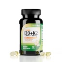 HealthA2Z® Vitamine D3 (5.000 IE) + K2 (MK-7) Made with Virgin Coconut Oil (Natural MCTs) - 90 Softgels (Pack of 1) - Helpt Calcium Absorptie voor Bones, Teeth, Mood & Immune Health