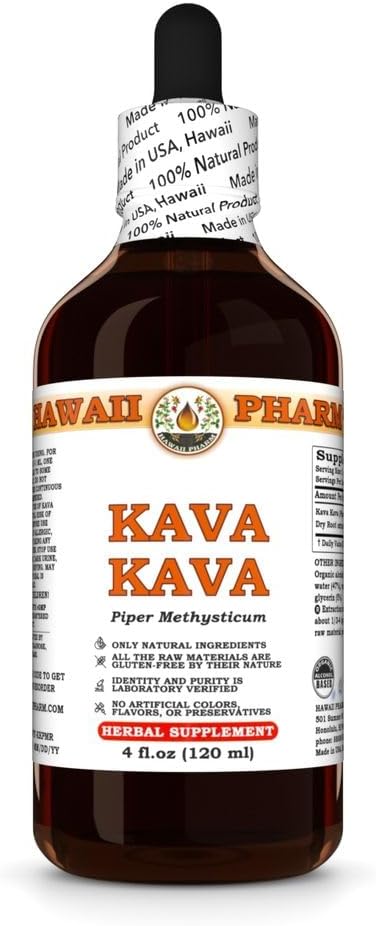 Kava Kava (Piper Methysticum) Liquid Extract Tinctuur 4 Oz (120ml)