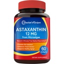 Recepten voor artsen Astaxanthine 12 mg, van verse premium microalgen, maximale sterkte, geen gluten, non-GMO, ondersteunt huid, oog, bot en immuunsysteem gezondheid, 60 Softgels