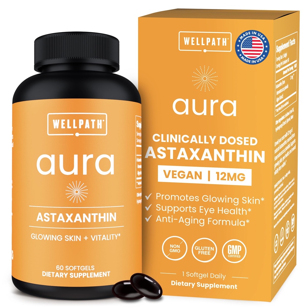 WellPath Astaxanthine 12mg Softgets 