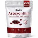 Rovina Astaxanthine 12mg Softgels, Antioxidant Supplement voor dagelijkse Wellness, Immune, Eye & Skin Support, Gezamenlijke, Interne Circulatie, Non-GMO, Glutenvrij - 200 Softgels (1)