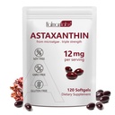 Daiasns Astaxanthine 12mg, Astaxanthine Antioxidant Supplementen Ondersteunt Oog, Gezamenlijke, Interne Oplage en Huidgezondheid - Niet-GMO,120 Softgels - 4 Maanden Levering