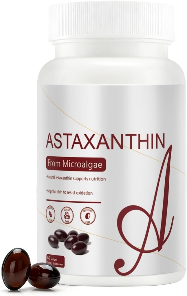 Astaxanthine 12mg van Natural Microalgen 60 Softgels (2-maandvoorraad) 