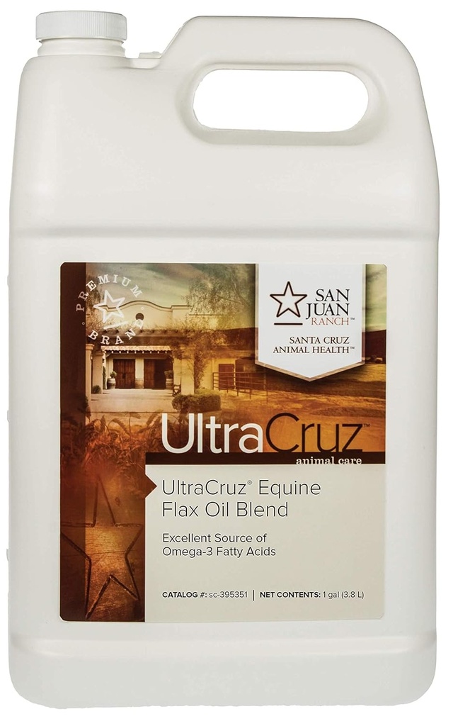 UltraCruz - sc-395351 Flax Oil Blend Supplement voor paarden en dieren, 1 Gallon