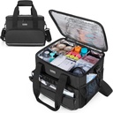 Trunab geïsoleerde medische tas met verstelbare dividers, medicijnen levert water-resistant zak voor thuis, reizen, kamperen, lege tas - Gepatenteerd ontwerp, zwart