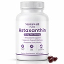 NutraWell Astaxanthine 12mg, met Kokosolie, Antioxidant Support Supplement, Non-GMO, Glutenvrij, 60 Softgels
