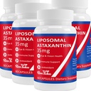 35 mg Liposomale Astaxanthine Supplement - Krachtige antioxidant ondersteuning voor de huid, gewrichts- en ooggezondheid - Natuurlijke anti-agressie formule met Pure Astaxanthine - Vegan, Non-GMO, 240 Capsules