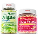 Bundel: Algen Omega 3 Gummies 1 Pack & Methyl B12 + L-methylfolaat Gummies 1 Pack