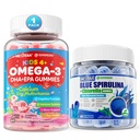 Omega 3 (EPA/DHA) Gevulde Gummies + Organische Blauwe Spirulina Gummies