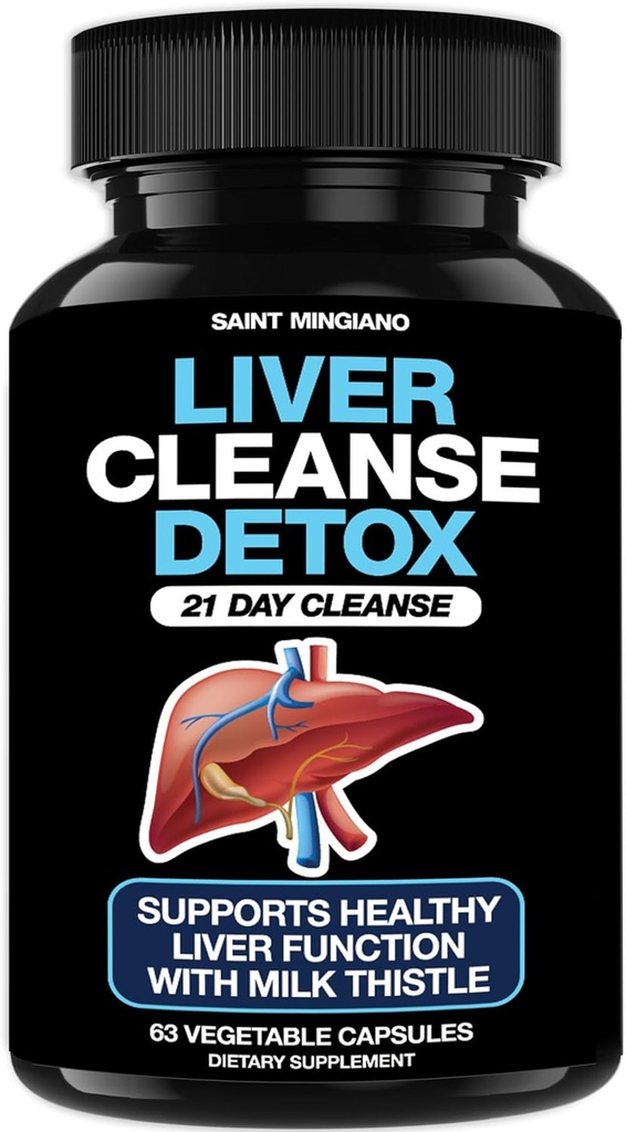 Leverreiniging Detox & Reparatie - 21 dagen reiniging - Natuurlijke lever ondersteuning supplement met melkdistel, Dandelion wortel,