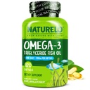 NATURELO Burpless Omega 3 Fish Oil Supplement - 1100mg triglyceride Omega-3, EPA + DHA, vloeibare visolie voor hart, oog, hersenen, Joint Health - 120 Softgels, 4 maanden levering