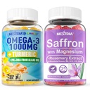 Vegan Omega-3 1000mg + Kurkuma, Saffron Supplementen Gummies