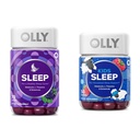 OLLY Slaap Gummy 3mg Melatonine 70ct Blackberry & Kids Slaap Gummy 0,5mg Melatonine 50ct Raspberry - L-Theanine, Kamille & Citroen Balsem Supplement