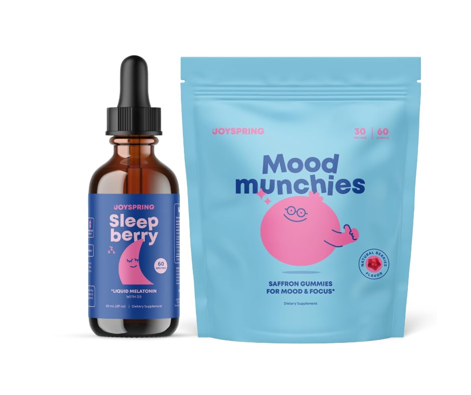 JoySpring Sleepberry Liquid Melatonine voor kinderen met vlierbessen en saffraan Gummies Kids & Teens - Kids Mood Ondersteuning Supplement