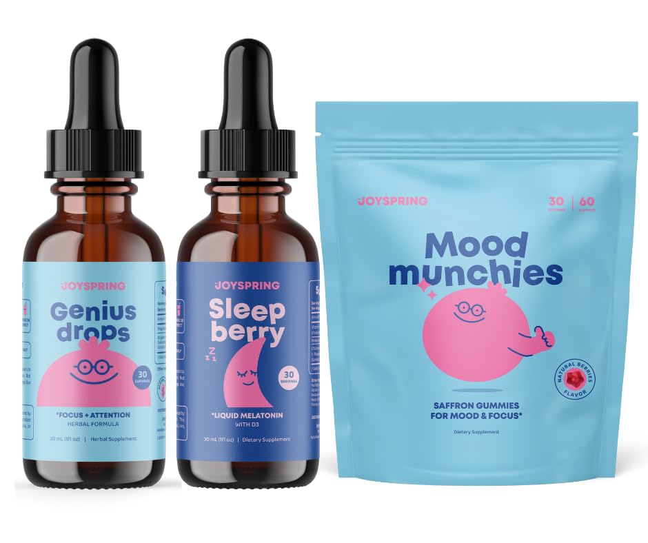 JoySpring SleepBerry Melatonine met vlierbes, saffraansupplement en geniale druppels voor kinderen
