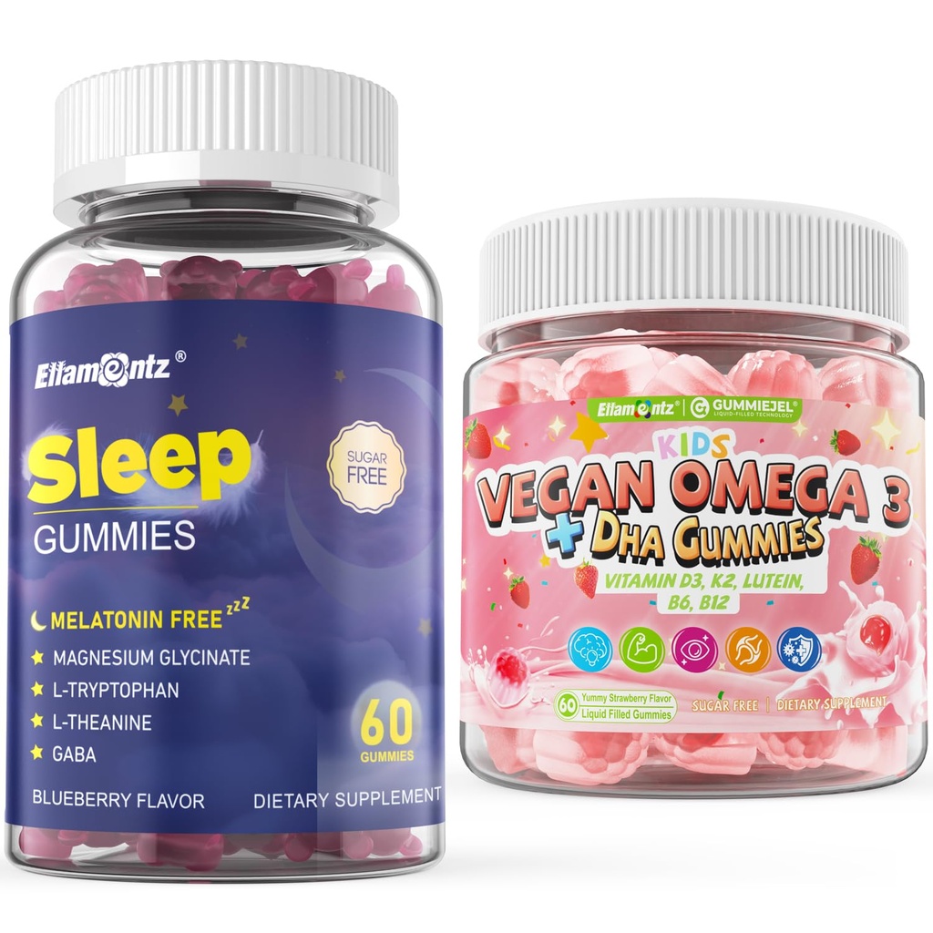 Melatonine gratis slaaphulp Gummies & Omega 3 Gummies voor kinderen