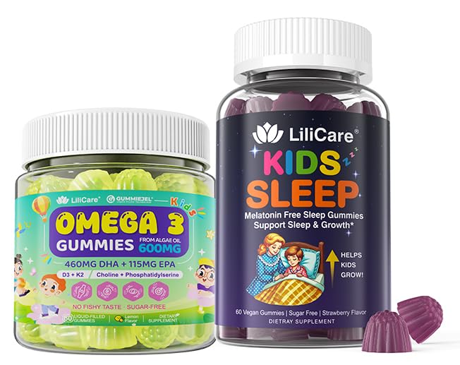 Kinderen Omega-3 Gummies 1 Pack, Kinderen Slaap Gummies - Magnesium Glycinate 2pack