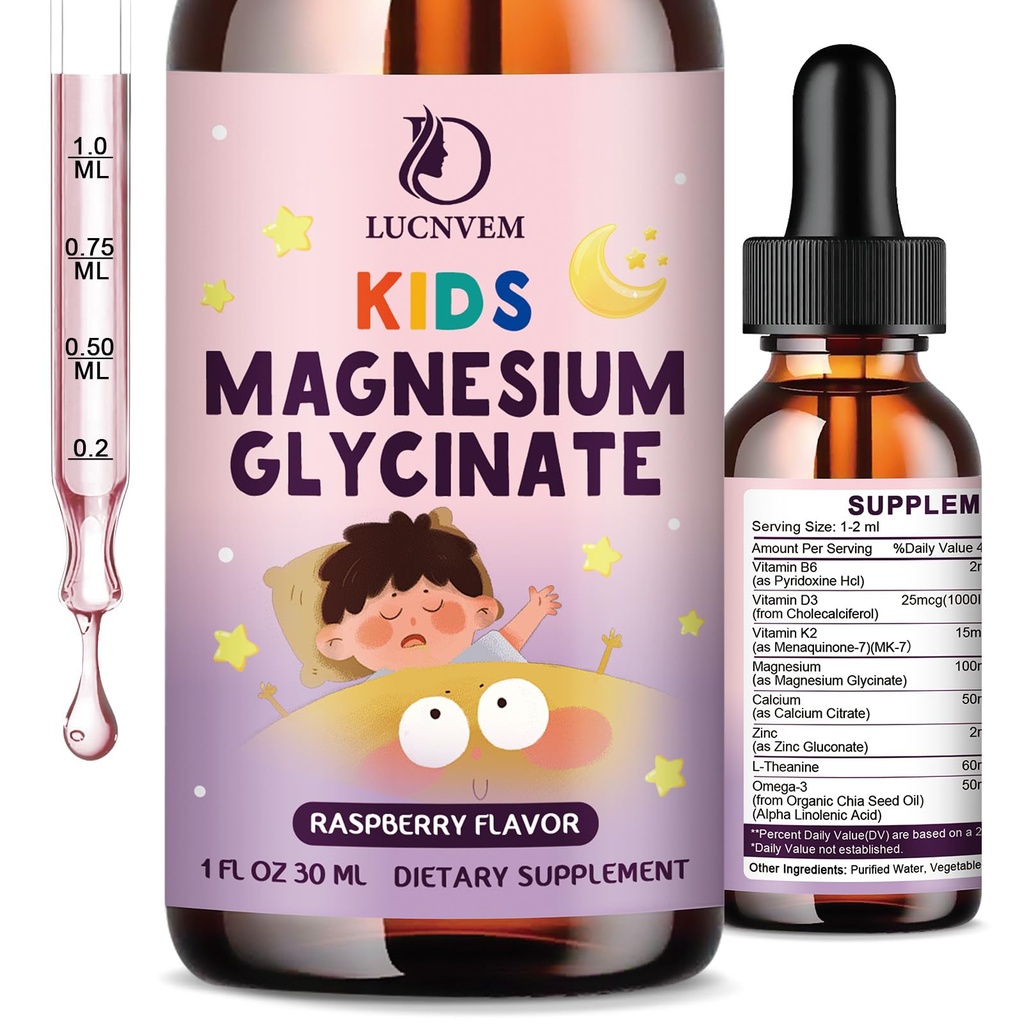 Kinderen Magnesium Glycinate Slaap Vloeibaar Druppels 