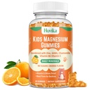 Magnesium Glycinate Gummy's voor kinderen: Kalm Magnesium Supplement voor kinderen & volwassenen met zink citraat, GABA, kamille, vitamine B6 & C - Slaap, ontspannen & Focus, oranje smaak 60 Tel.