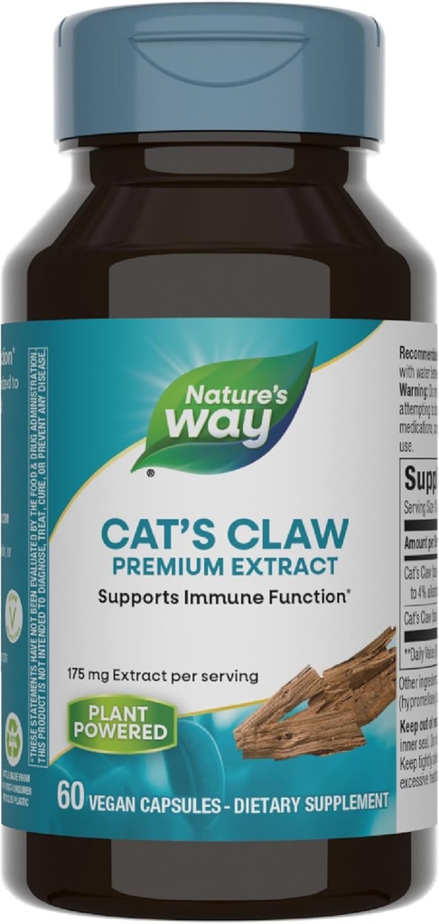 Nature's Way Standardized Cat's Claw Extract, 175 mg per portie, 60 capsules