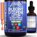 Clean Nutra Luteïne en Zeaxanthine Oogvitaminen Supplement Lycopeen Astaxanthine Bilberry Liquid Drops 