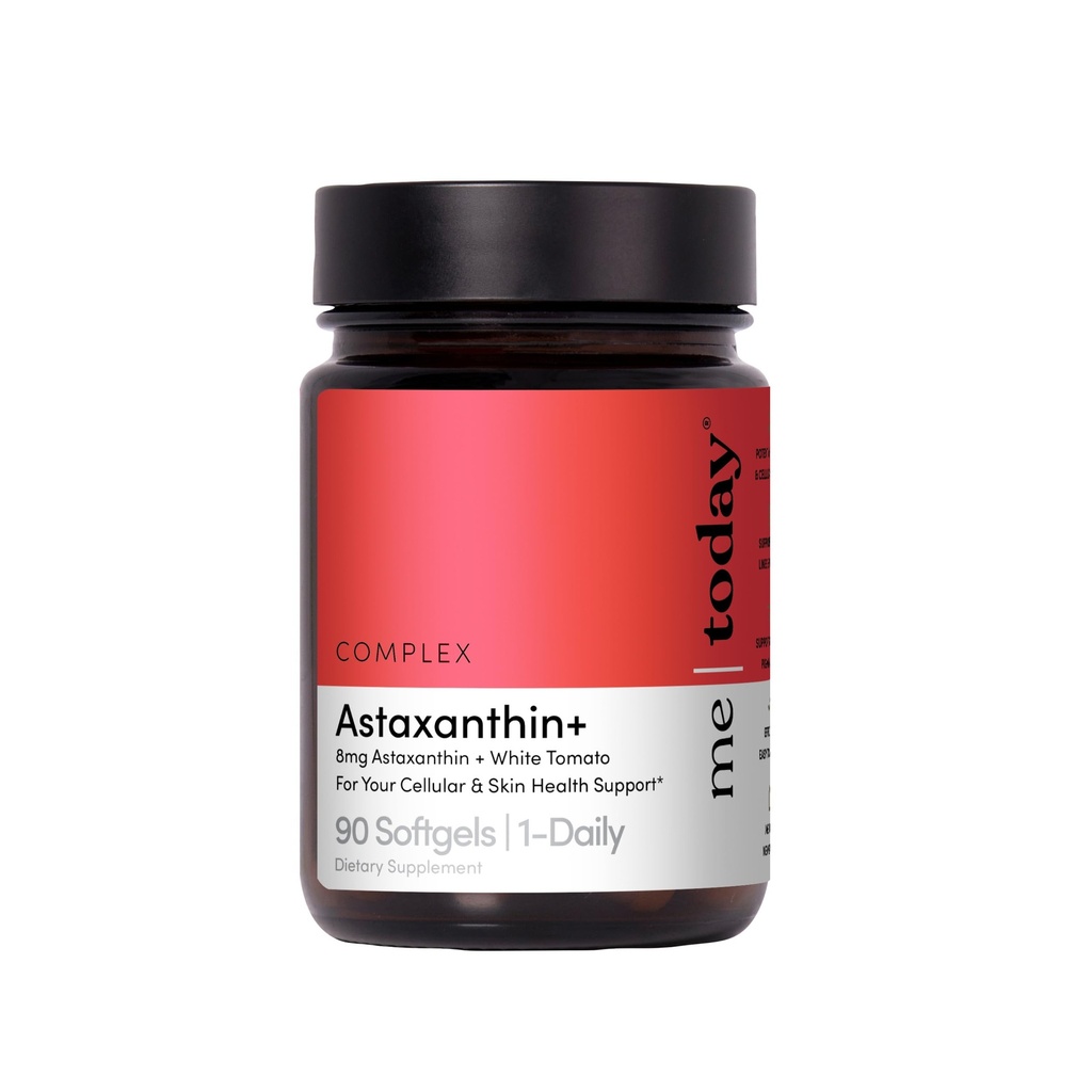 me today Complex Astaxanthine+ 8mg Supplement - Krachtige Antioxidant Ondersteuning Softgels - Natuurlijke huid Gezondheid & Cellular Wellness Complex met White Tomato Extract - 90 porties