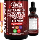 Clean Nutra Astaxanthine Lycopeen Liquid Drops Absorptie Ondersteuning Vitaminen A C D E 4 fl oz 