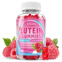 Luteïne en Zeaxanthine Supplementen, Luteïne Gummies met Zeaxanthine, Vitaminen A, C, E, Blauwe bosbessen, Astaxanthine voor Vision Health & Eye Strain, Sugar-Free/Veganist, Raspberry Flavor 60 Tel.