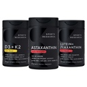 Sports Research® Antioxidant Support Pack w/Astaxanthine 12mg, Vitamine D3 5000iu + K2 100mcg, en Lutein 20mg + Zeaxanthine 4mg Supplementen - Vegan Certified · Non-GMO · Gluten & sojavrij